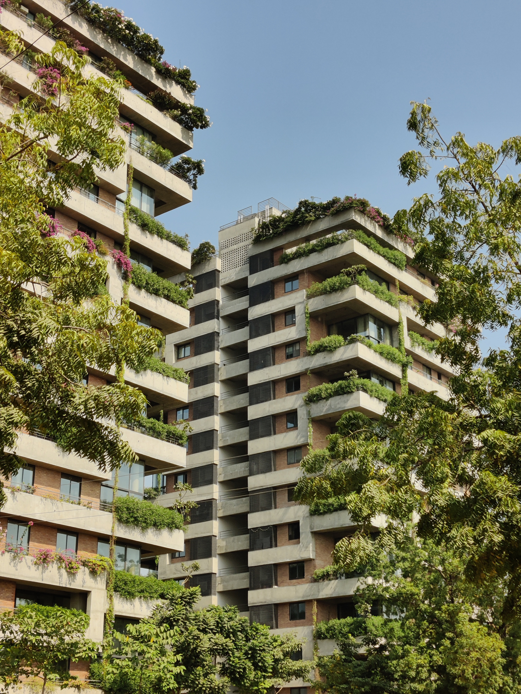 White Concrete Building Near Green Trees